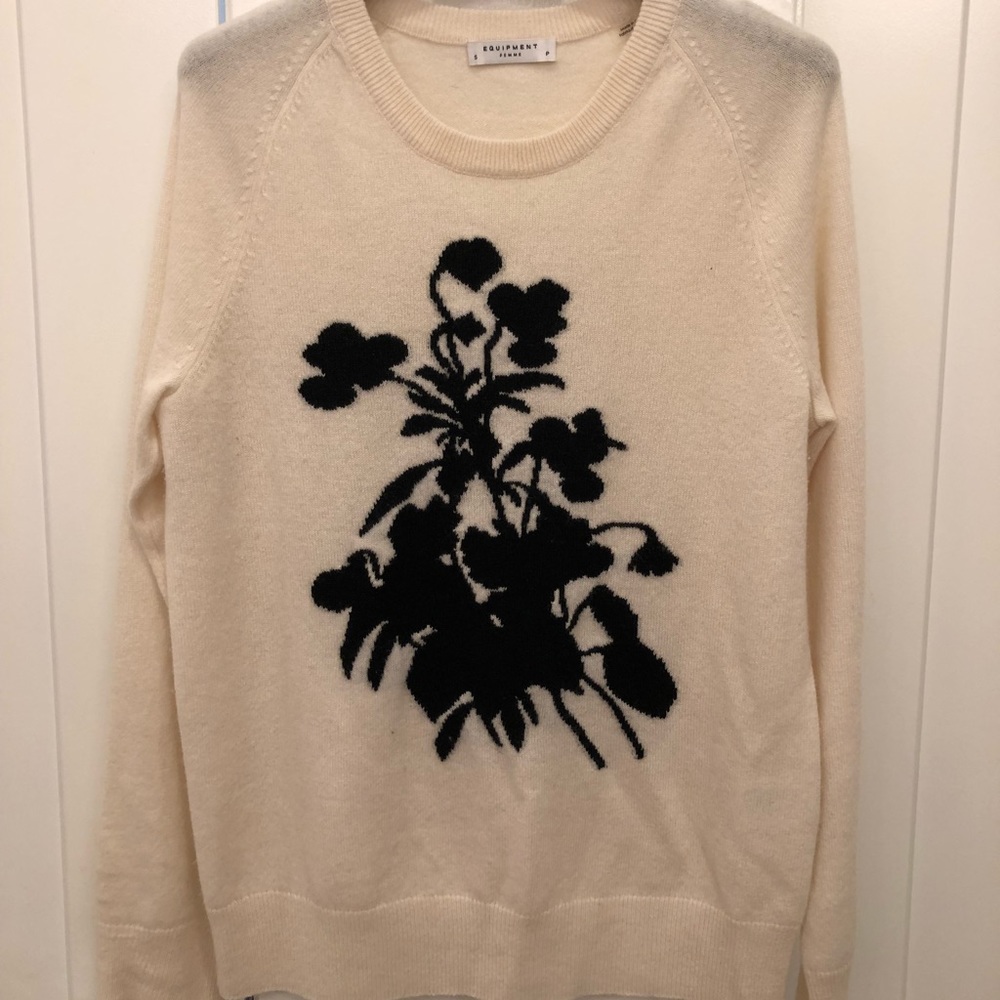 Equipments White Crew Neck Sweater